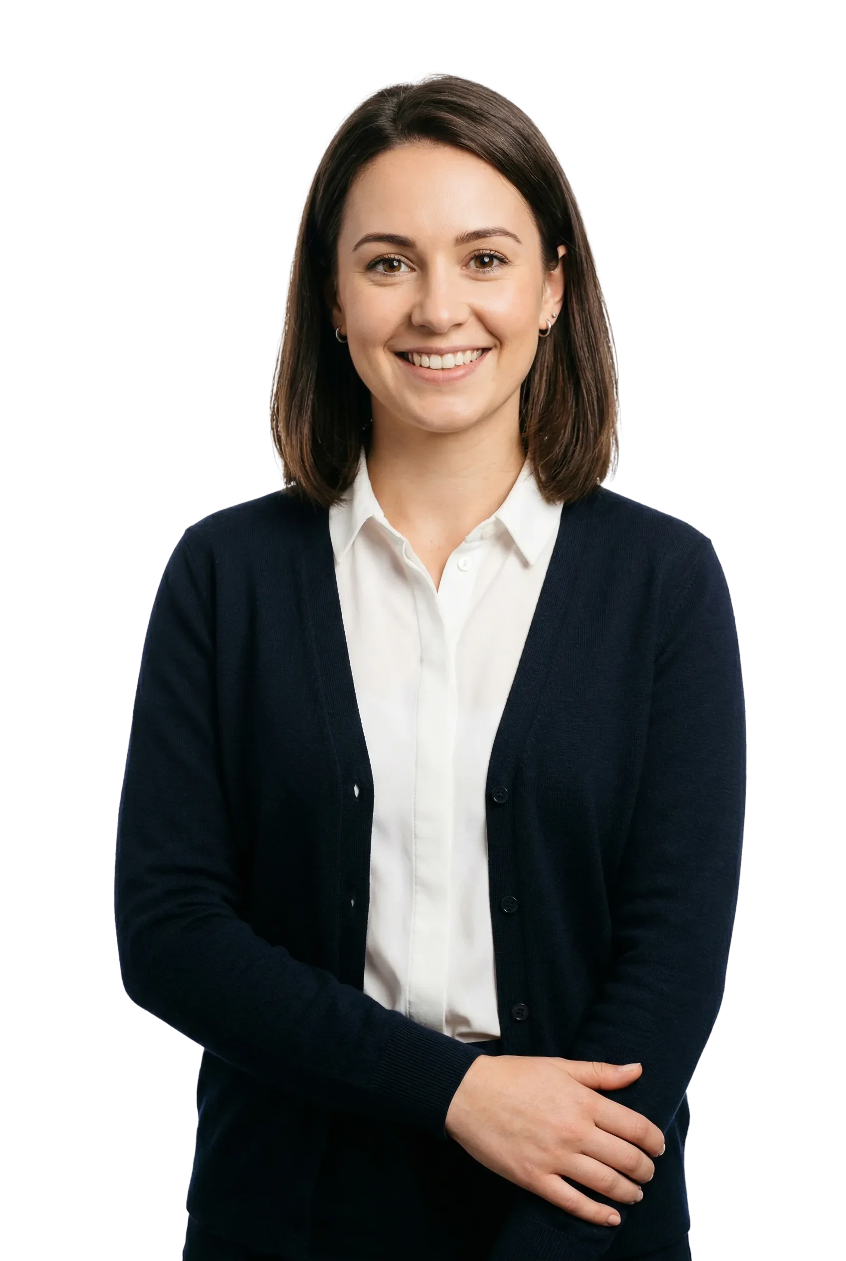 Receptionist managing the HQ welcome screen