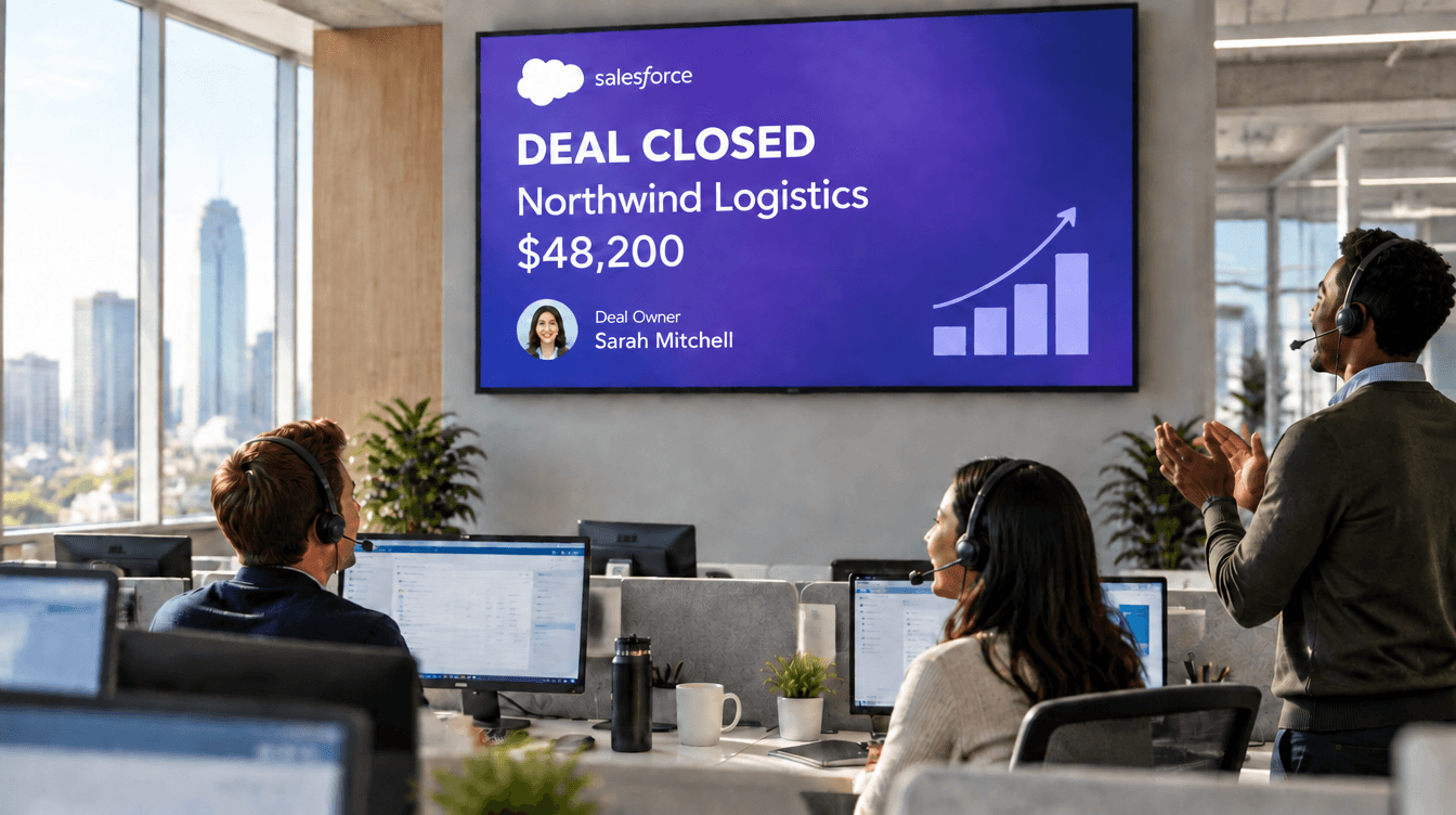 Putting Salesforce on the Wall: Event-Driven Signage for Revenue Teams