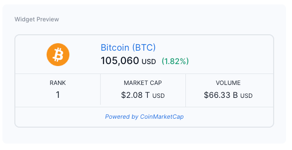 Bitcoin Tracker app screenshot