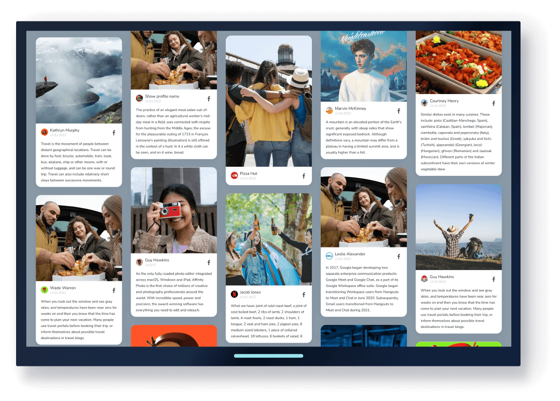 Fugo Social Wall app screenshot