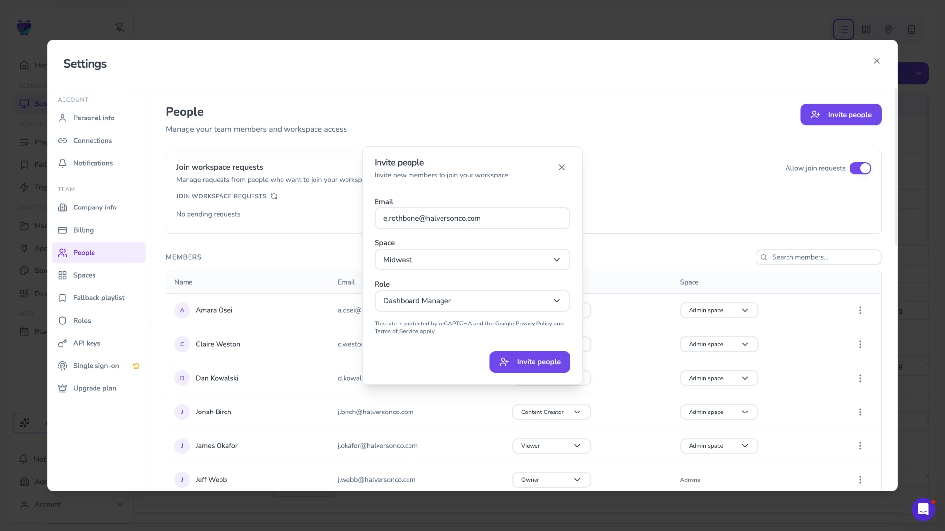 Fugo tenant portal showing content submission interface for shopping centre tenants