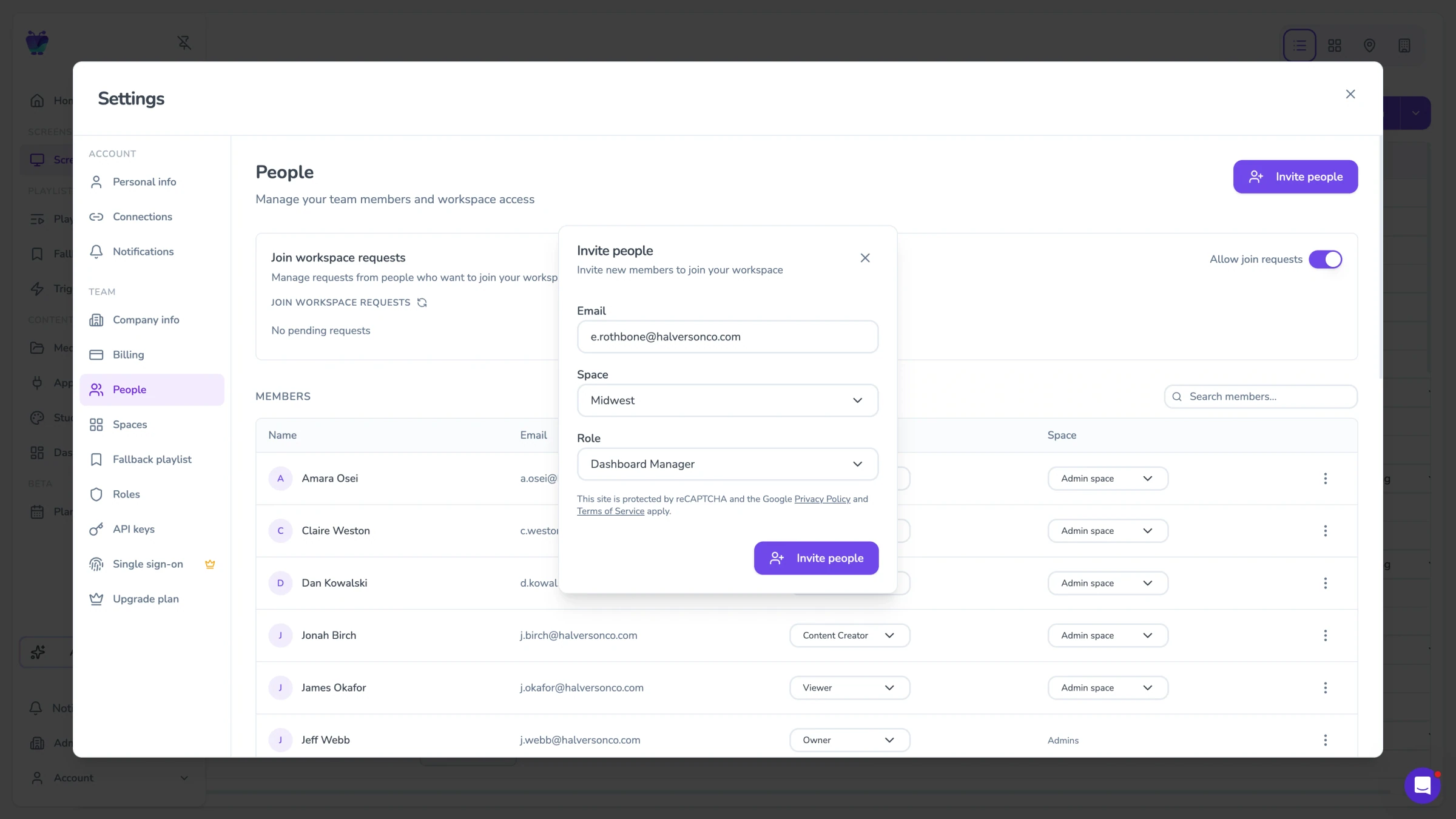 Fugo tenant portal showing content submission interface for shopping centre tenants