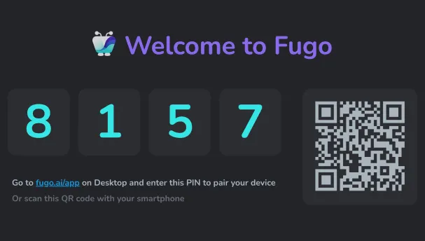 Pair your screen to Fugo