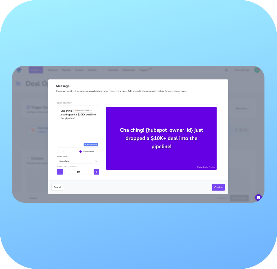 Deliver the content that makes the moment count with Fugo's triggering system.