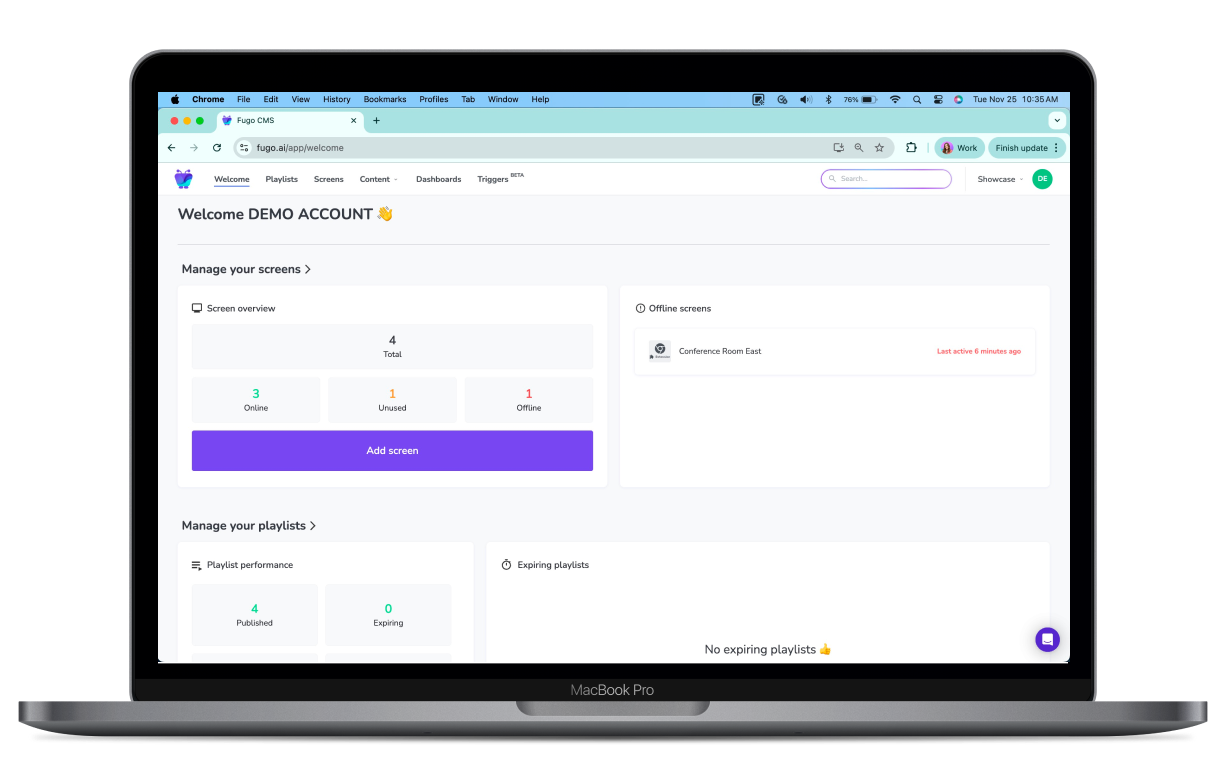 Laptop with Fugo CMS